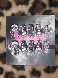 medium black and silver kuromi press on nails