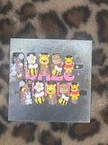medium white and yellow pooh bear press on nails