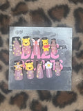 medium yellow pooh bear press on nails