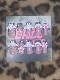x-large pink and white cinnomonroll press on nails