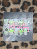 x-small green keroppi press on nails
